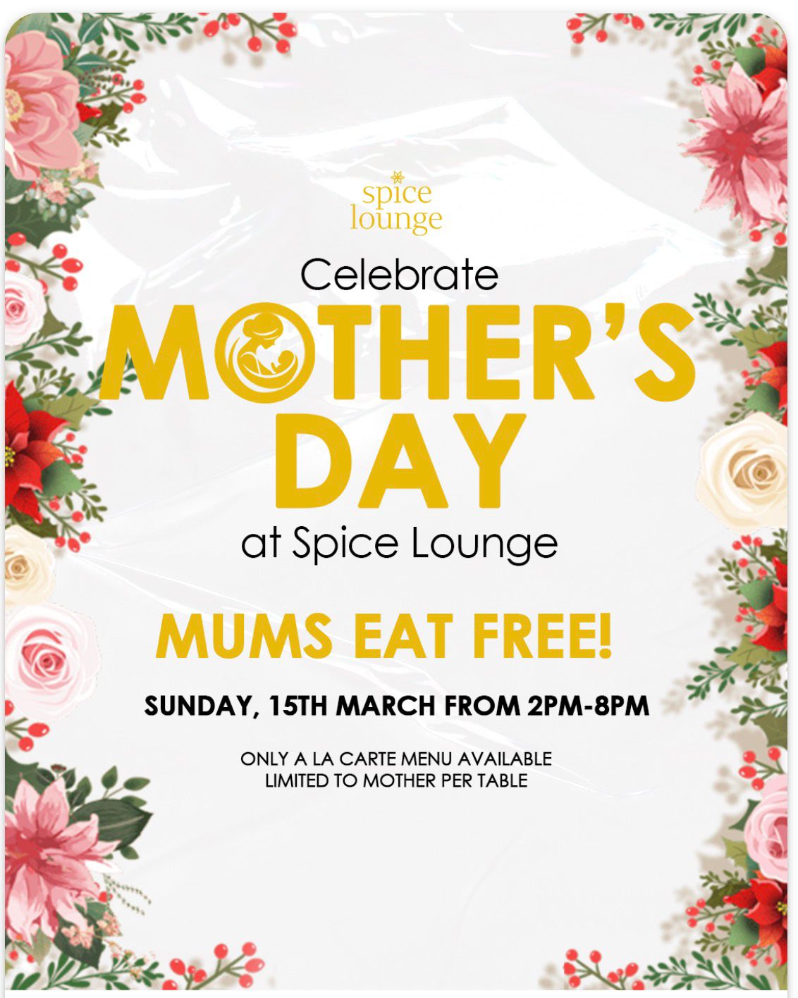 Spice Lounge Valentines Menu